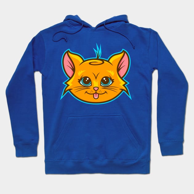 Orange Kitty Kat Hoodie by kylewright